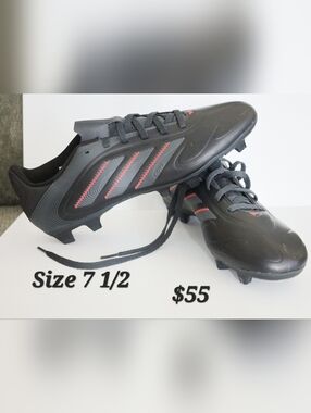 Adida Copa Men's Black Soccer Cleats with Red Accents